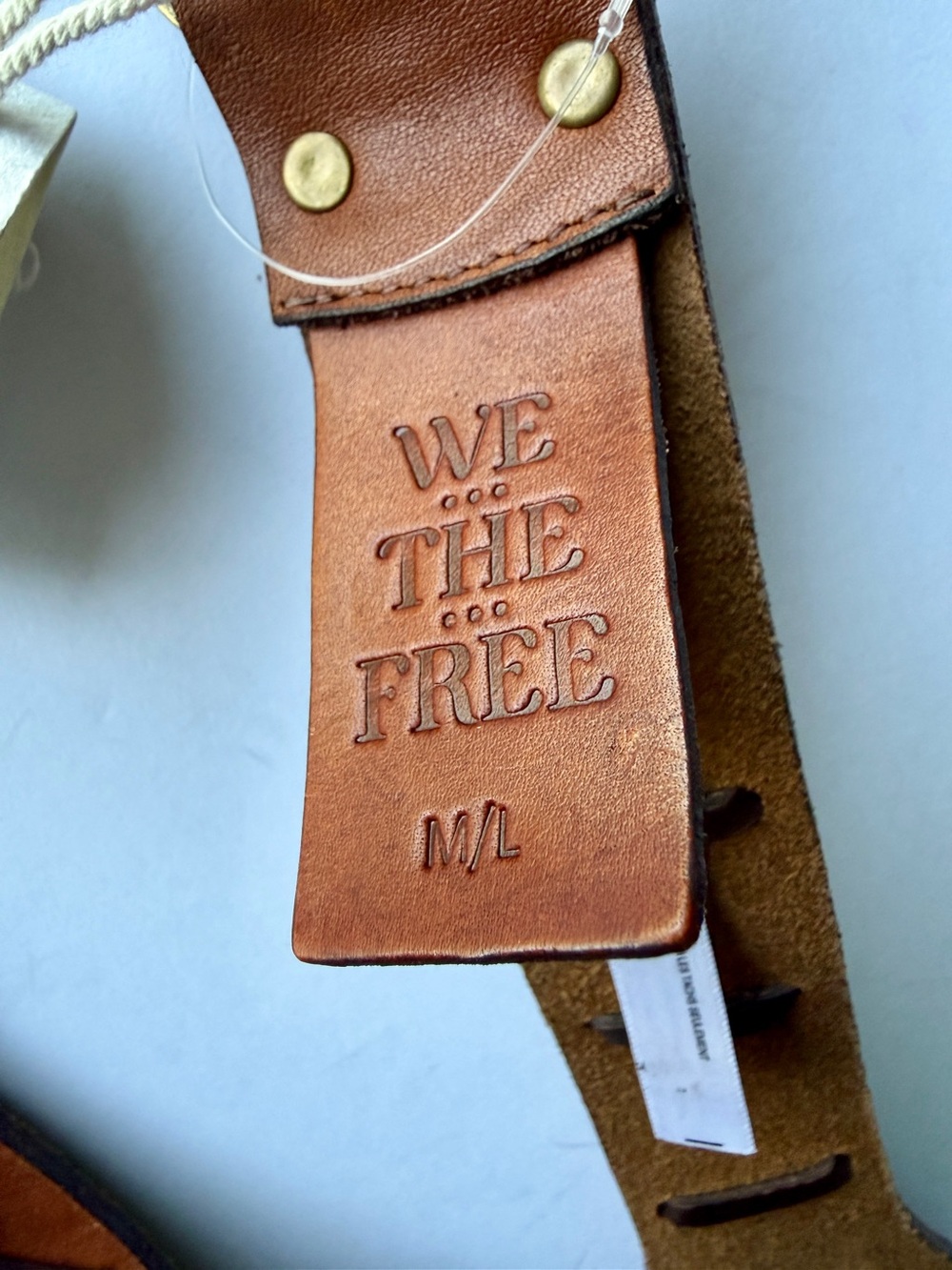 Free People We The Free Darby Leather Waist Belt Brown M/L - Picture 5 of 9